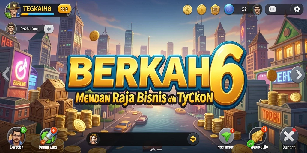 Screenshot gameplay BERKAH6 menampilkan pengelolaan bisnis yang seru dan interaktif.