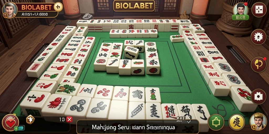 Tampilan utama gameplay Mahjong di BIOLABET yang menarik.