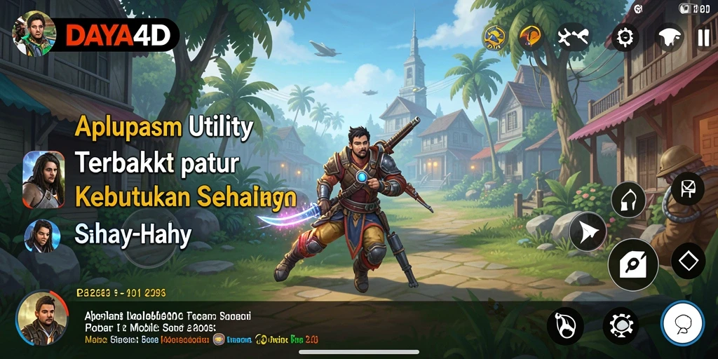 Screenshot aplikasi DAYA4D dengan tampilan antarmuka yang menarik dan fungsional.