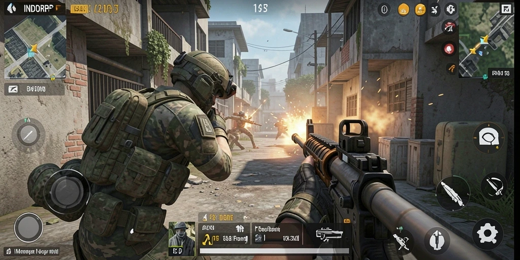 Gameplay intens di INDORP dengan grafik menakjubkan.